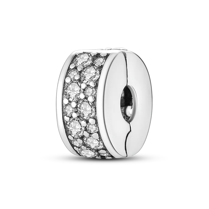 925 Silver Color Star Moon Heart Safety Chain CZ Beads Angle Wing Pendant Fit Bangle Charms Bracelet DIY Women Original Jewelry