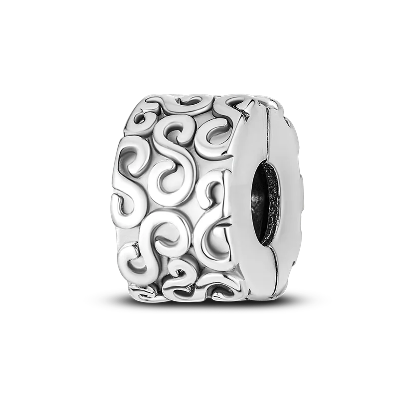 925 Silver Color Star Moon Heart Safety Chain CZ Beads Angle Wing Pendant Fit Bangle Charms Bracelet DIY Women Original Jewelry