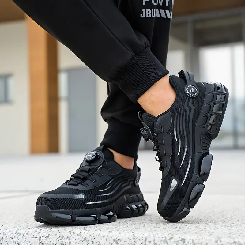 Men's Safety Work Boots with Steel Toe and Air Cushion Sole